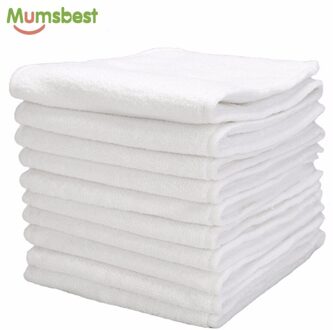 [Mumsbest] 10 Stuks Wasbare Herbruikbare Baby Doek Luiers Liners Voor Luiers Insert Nappy Voegt Microfiber 3 Lagen 36*13.5Cm