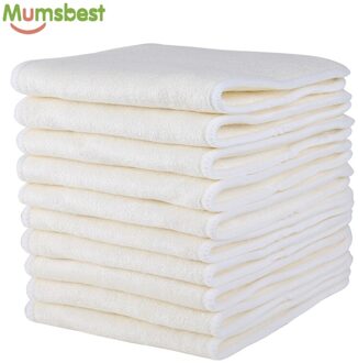 [Mumsbest]10Pcs 4 Lagen Bamboe & Microvezel Inserts Voor Baby Doek Luier Cover Herbruikbare Wasbare Liners Voor pocket Doek Nappy
