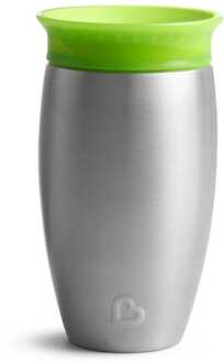 Munchkin Drinkbeker Miracle® 360° groen antilek RVS 296ml - Groen - Gr.260ml-350ml - 260ml-350ml