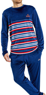 Munich Fluwelen pyjama met lange mouwen MUDP0152 - maat Blauw