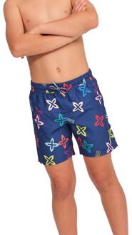 Munich Gedrukte zwemshort MU15 Jongens Blauw