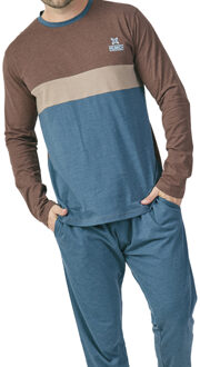 Munich MU16 Herenpyjama Lange Mouwen Bruin