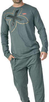 Munich MU16 Herenpyjama Lange Mouwen Groen