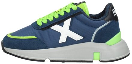 Munich Versus Sneaker Jongens Grijs/Groen/Blauw