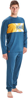 Munich Winterpyjama lange mouw ronde hals MU1 heren Blauw - 2XL