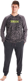 Munich Winterpyjama lange mouw ronde hals MU1 heren Grijs - 2XL