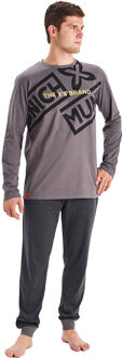 Munich Winterpyjama lange mouw ronde hals MU1 heren Grijs - 2XL
