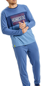 Munich Winterpyjama met lange mouwen MUDP0252 Blauw - S