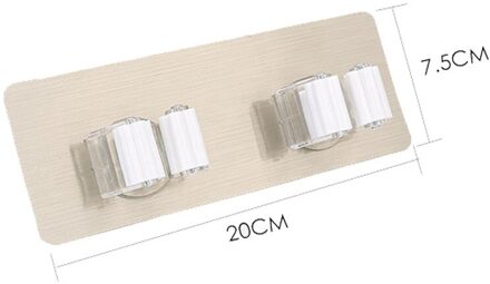 MUQGEW 1pc 20x7.5 cm Wandmontage Mop Organizer Houder Borstel Bezem Hanger Opbergrek Keuken Tool
