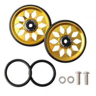 Muqzi 1 Paar Holle Lichtgewicht Vouwfiets Wielen Met Bouten Voor Brompton gouden