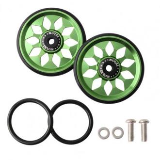 Muqzi 1 Paar Holle Lichtgewicht Vouwfiets Wielen Met Bouten Voor Brompton groen