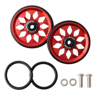 Muqzi 1 Paar Holle Lichtgewicht Vouwfiets Wielen Met Bouten Voor Brompton Rood