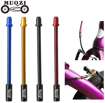 MUQZI 1 Pair bicycle V brake brake elbow stainless steel oiling Bendable spring protection Hose Cable Guide Bend Tube MTB