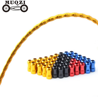 MUQZI 20pcs Bike Derailleur Shift Brake Fishbone Line Tube Cap Slub Catheter Aluminum Alloy Protection Shell Mountain Road Bicy