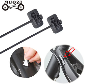 MUQZI 4pcs Bike Shifter Brake Ties Fixed Snap Clamp Oil Tubing Cable Buckle Line Tube Fixed Seat Mountain Road Bicycle