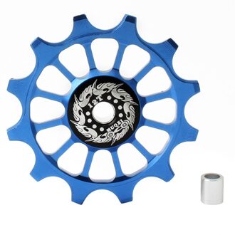Muqzi Ultralight Fiets 12 T Achterderailleur Neuswiel Gids Wiel Keramische Lager Fietsen Accessoire 4 Mm 5 Mm 6mm Blauw