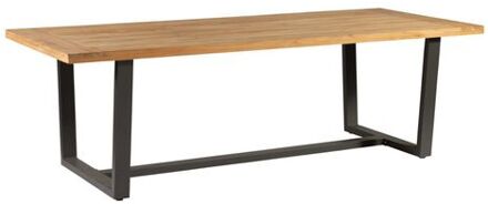 Murano teakhouten tuintafel - 240x100 cm. Antraciet