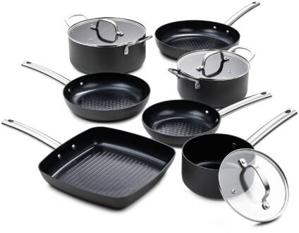 Murray Chef du Jour Grill - Pannenset 7 delig - RVS grepen Grijs