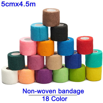 Muscle Pain Relief Self Adhesive Elastic Bandage Colorful Sport Tape Elastoplast Emergency Tape Knee Finger Ankle Palm Shoulder