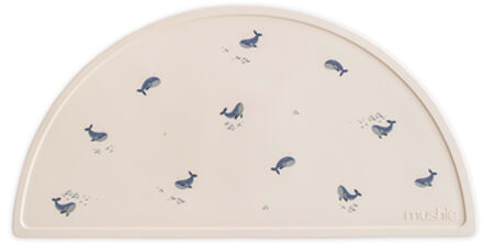Mushie Siliconen placemat, Whale Beige