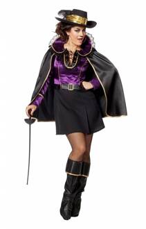 Musketier Kostuum | Mademoiselle Musketier Poitiers | Vrouw | Maat 38 | Halloween | Verkleedkleding