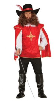 Musketiers outfit heren rood - Carnavalskostuums