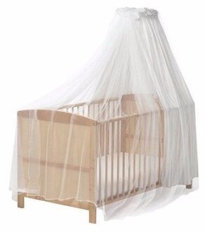 Muskietennet voor baby ledikant - wit - insectenbescherming - babybed/wieg klamboe