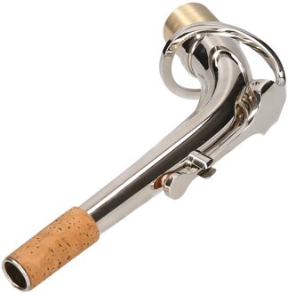 Muslady Altsaxofoon Nek Messing Bocht Hals Sax Vervanging Deel Sax Accessoire Saxofoon Accessoires Zilver