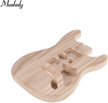 Muslady ST01-TM Onvoltooide Handgemaakte Gitaar Body Candlenut Hout Elektrische Gitaar Body Gitaar Vat Vervangende Onderdelen