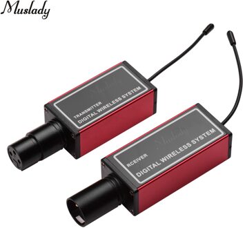 Muslady UR-4 Professionele Digitale Draadloze Microfoon Systeem Met Xlr Zender Ontvanger Ingebouwde Lithium Batterij Sluit Rood