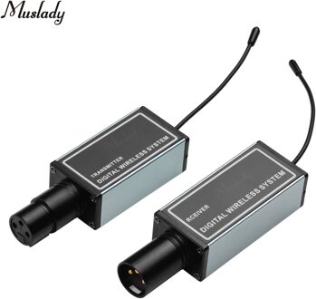 Muslady UR-4 Professionele Digitale Draadloze Microfoon Systeem Met Xlr Zender Ontvanger Ingebouwde Lithium Batterij Sluit zoals de afbeelding