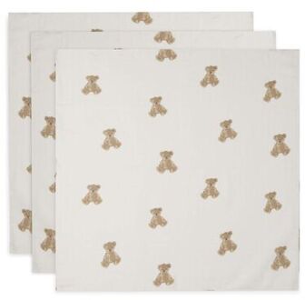 Muslin Gauze Cloth 3-Pack Teddy Bear Beige - 70x70 cm