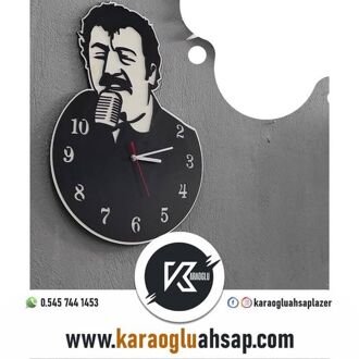 Muslum Kerstman Houten Wandklok