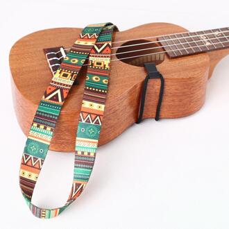 Muspor Hawaii Gitaar Band Etnische Patroon Verstelbare Nylon Clip Op Ukulele Band Riem Sling Met Haak Ukulele Gitaar Accessoires