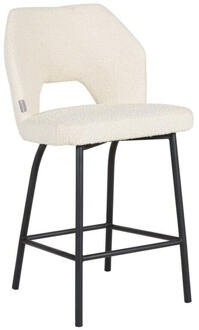 Must Living Barstoel 'Bloom' Bouclé, kleur Naturel (zithoogte 65cm)