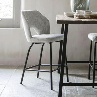 Must Living Barstoel 'Bloom' kleur Lichtgrijs (zithoogte 65cm)