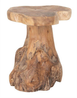 Must Living Bijzettafel 'Mushroom' Teakhout, 40cm, kleur Naturel - 40 cm