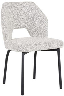 Must Living Eetkamerstoel 'Bloom' Bouclé, kleur Lichtgrijs