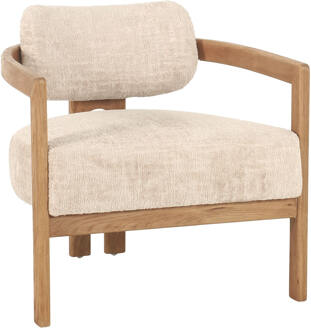 Must Living Fauteuil 'Kelly' Chenille, kleur Beige/Naturel