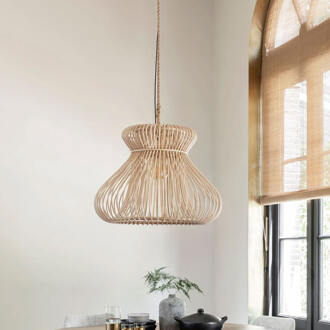 Must Living Hanglamp 'Fungo' Rotan, 78cm Naturel - 78 cm