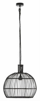 Must Living Hanglamp 'Las Salinas' Rotan, 40cm, kleur Zwart - 40 cm