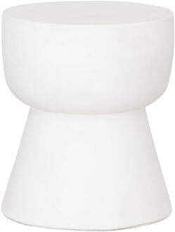 Must Living Krukje 'Motto' Cement, 30cm, kleur Wit - 30 cm