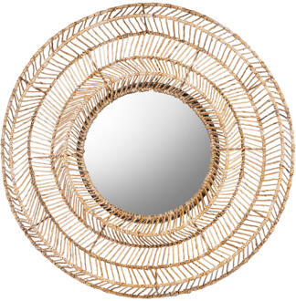 Must Living Ronde Spiegel 'San Miguel' Abaca, 100cm Naturel - 100 cm