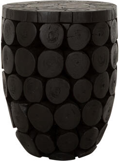 Must Living Salontafel 'Cone' Teakhout, 36cm, kleur Zwart - 36 cm