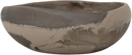 Must Living schaal 'Rafael', Ø25 cm, kleur Zwart en Bruin Bruin, Zwart