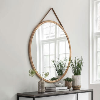 Must Living Spiegel 'San Jose' Rotan, 100cm Naturel - 100 cm