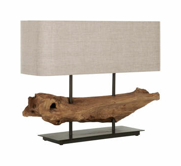 Must Living Tafellamp 'Log Erosion' Teakhout, 58cm - 58 cm