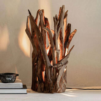 Must Living Tafellamp 'Spot' Teakhout, 60cm, kleur Bruin - 60 cm