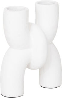 Must Living Vaas 'Spiral' Terracotta, 38cm, kleur Wit