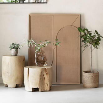 Must Living Wanddecoratie 'Elyn' Jute, 102 x 76cm, kleur Bruin - 102 cm